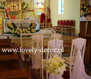 dekoracja ślubna- kościół               
